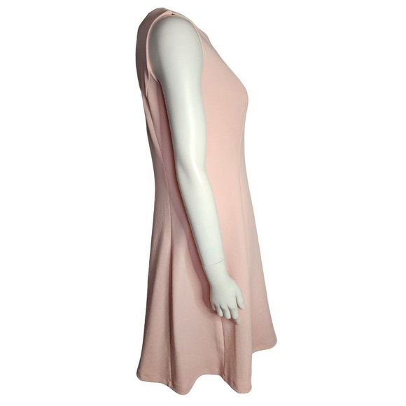 ENFOCUS STUDIO Solid All Pink Textured Sleeveless Pullover Dress Womens Size 6 - Picture 4 of 6